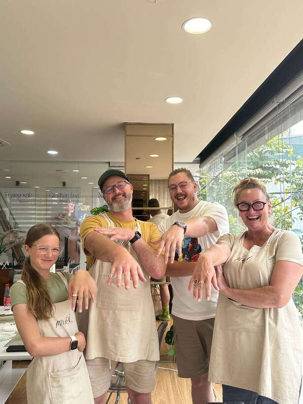 Hanoi: Vietnam Gemstone Silver Clay Ring Workshop - Polishing your finished ring