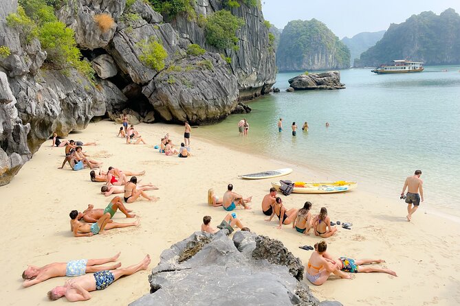 Lan Ha Bay day tour from Cat Ba, Hanoi - Serenity Boutique Cruise - Cai Beo Fishing Village and the first views