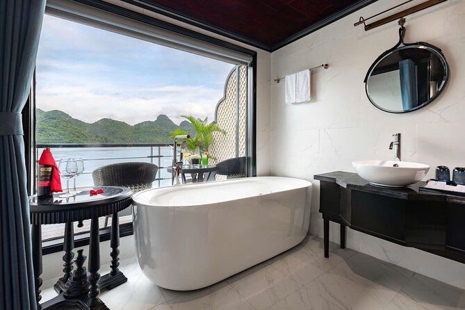 Lan Ha - Ha Long Bay 5Star cruise-Private balcony cabin 2day trip - Sunset, spring rolls, and evening time