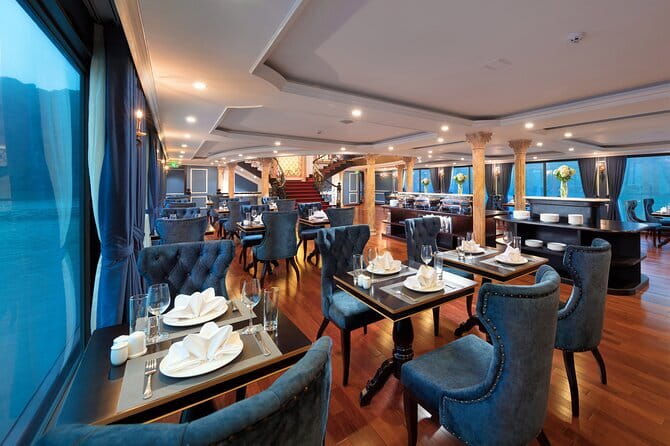 Le Theatre Cruise - Wonder on Ha Long & Lan Ha Bay 2 Days Tour - Sunset, cooking, and evening activities onboard