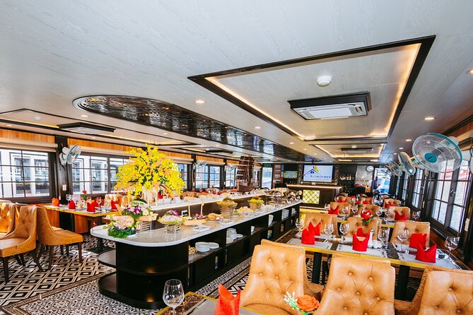 LUXURY Halong Bay Cruise 5 Stars Full Day Tour with Buffet Lunch - Ti Top Island, swimming, and the climb for the view