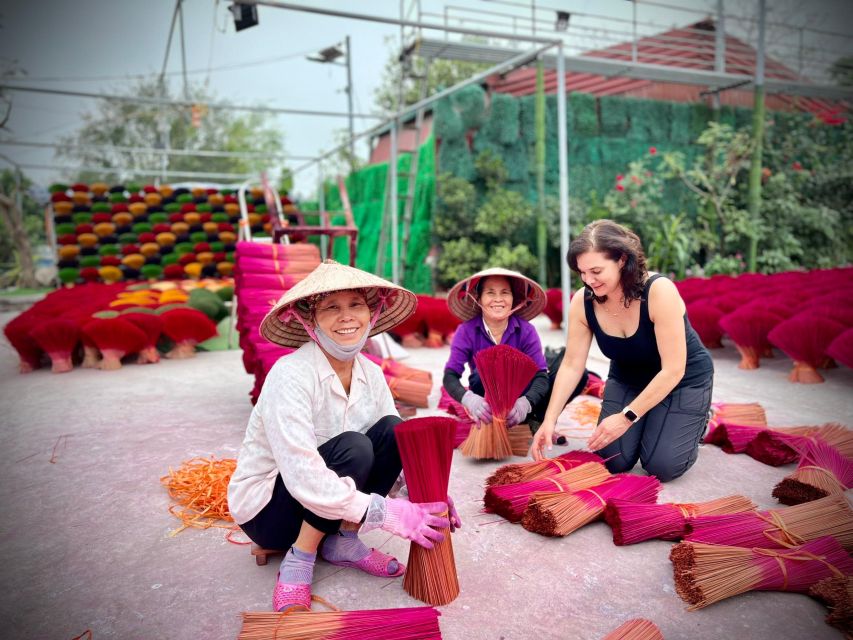 Ninh Binh From Hanoi Via Incense Village Small Group of 9 - Tam Coc by boat, with caves and limestone cliffs