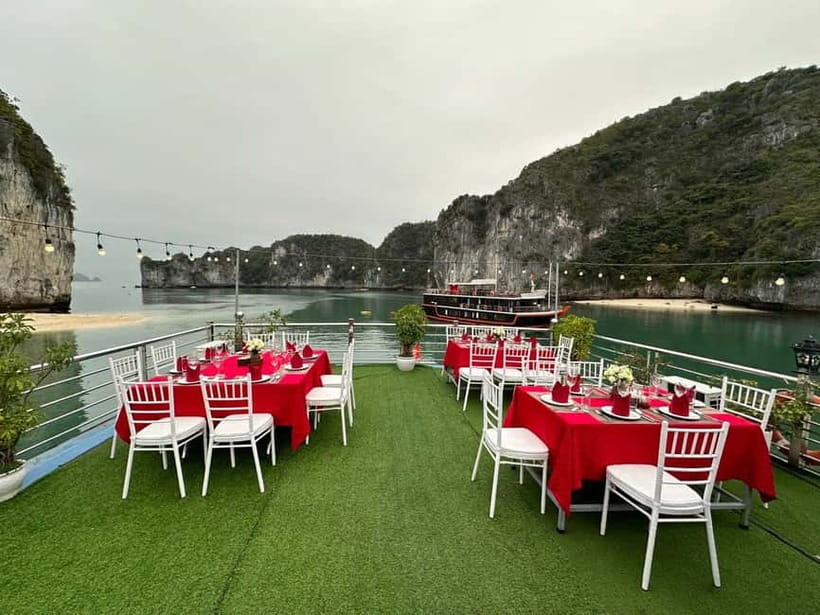 Ninh Binh: Lan Ha, Halong bay luxury cruises with balcony - Swimming, sunset, and a cooking class