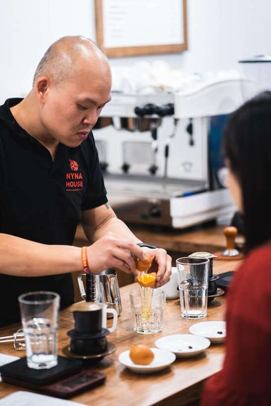NYNA Coffee Culture- Egg Coffee/Salted Coffee/Coconut Coffee - What the $22 price gets you