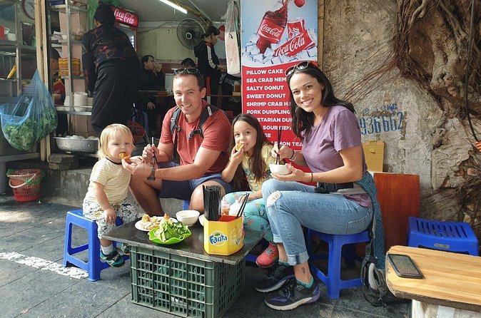 Private kid-friendly Hanoi food tour with a taste of great dishes - Finishing with coconut chocolate ice cream