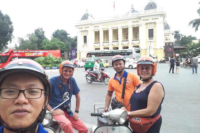 Vespa Tour HANOI BACK STREETS: FOOD+LOCAL LIFE+CULTURE & FUN - The mosaic wall, West Lake, and Huu Tiep’s B-52 wreck